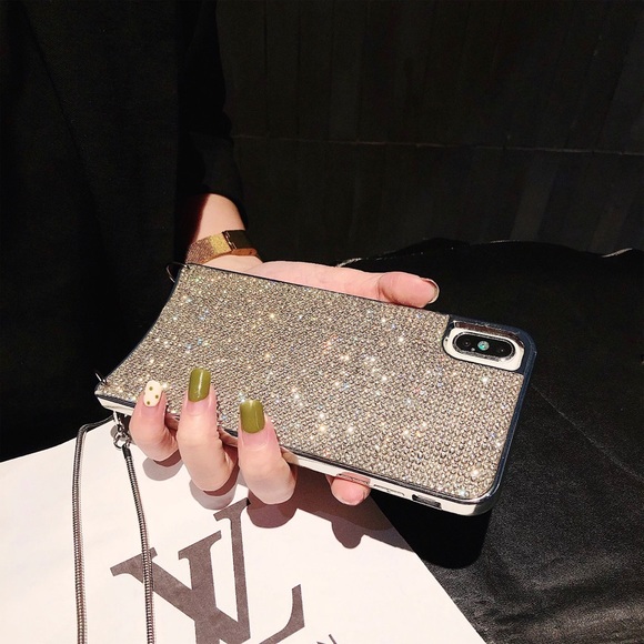 Studded Rhinestone Sparkle Crossbody iPhone Case - Picture 4 of 5